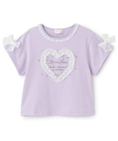 mezzo piano / メゾピアノ Tシャツ | ハートレース　半袖Tシャツ