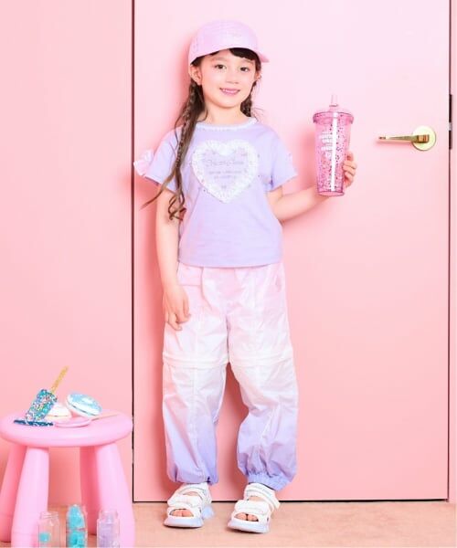 mezzo piano / メゾピアノ Tシャツ | ハートレース 半袖Tシャツ | 詳細11