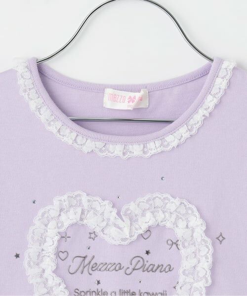 mezzo piano / メゾピアノ Tシャツ | ハートレース　半袖Tシャツ | 詳細2