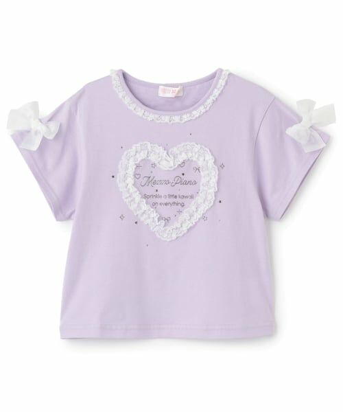 mezzo piano / メゾピアノ Tシャツ | ハートレース 半袖Tシャツ | 詳細9