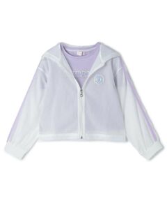 mezzo piano / メゾピアノ パーカー | メッシュZIPパーカ　＆肩開きTシャツセット