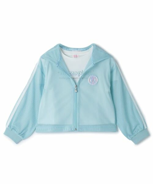 mezzo piano / メゾピアノ パーカー | メッシュZIPパーカ　＆肩開きTシャツセット【接触冷感】 | 詳細15