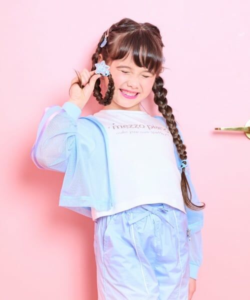 mezzo piano / メゾピアノ パーカー | メッシュZIPパーカ　＆肩開きTシャツセット【接触冷感】 | 詳細16