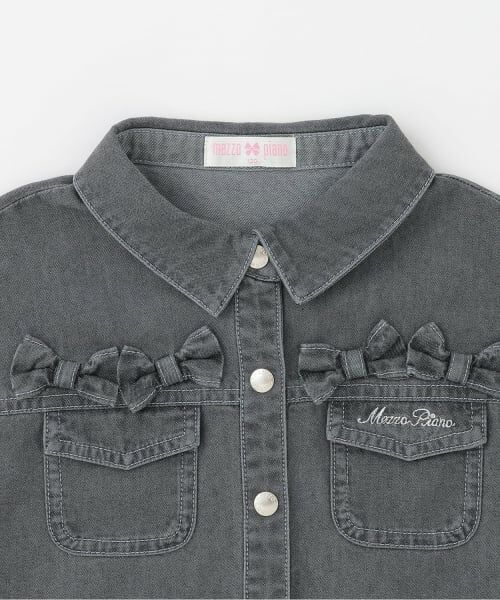 mezzo piano / メゾピアノ シャツ・ブラウス | 接触冷感デニムシャツ　＆Tシャツセット | 詳細3