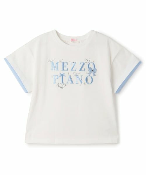 mezzo piano / メゾピアノ Tシャツ | キラキラリボン ロゴ刺しゅう 半袖Tシャツ | 詳細11