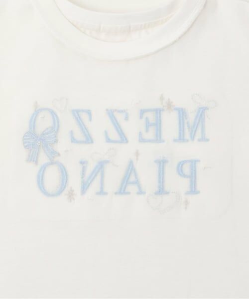 mezzo piano / メゾピアノ Tシャツ | キラキラリボン　ロゴ刺しゅう　半袖Tシャツ | 詳細5