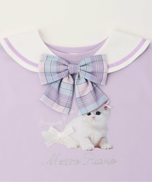 mezzo piano / メゾピアノ Tシャツ | セーラー衿つき　半袖Tシャツ | 詳細2