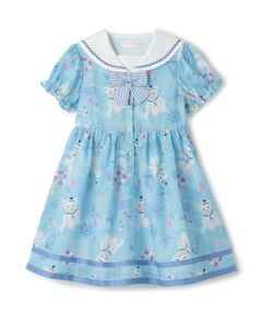 mezzo piano / メゾピアノ ミニ丈・ひざ丈ワンピース | ウサギ・ネコ　航海柄　セーラーワンピース