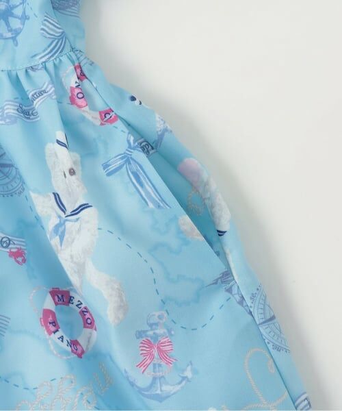 mezzo piano / メゾピアノ ミニ丈・ひざ丈ワンピース | ウサギ・ネコ　航海柄　セーラーワンピース | 詳細5