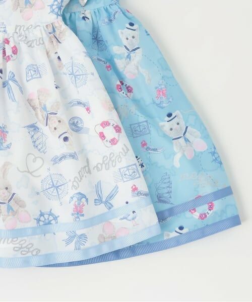 mezzo piano / メゾピアノ ミニ丈・ひざ丈ワンピース | ウサギ・ネコ　航海柄　セーラーワンピース | 詳細6