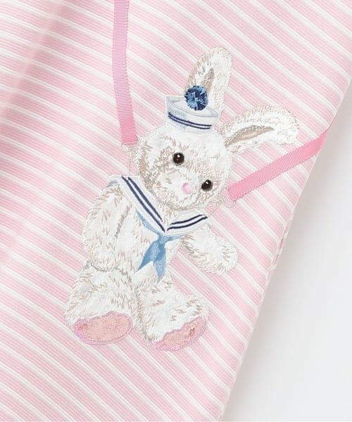 mezzo piano / メゾピアノ ミニ丈・ひざ丈ワンピース | リップルボーダー　ポシェット風ワンピース | 詳細6