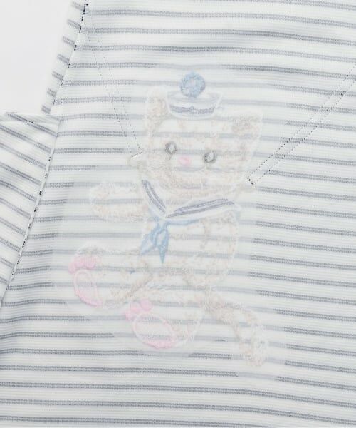 mezzo piano / メゾピアノ ミニ丈・ひざ丈ワンピース | リップルボーダー　ポシェット風ワンピース | 詳細7