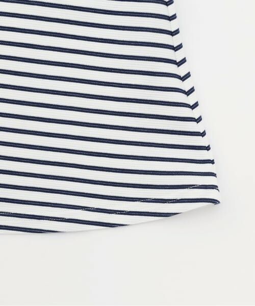 mezzo piano / メゾピアノ ミニ丈・ひざ丈ワンピース | リップルボーダー　ポシェット風ワンピース | 詳細9