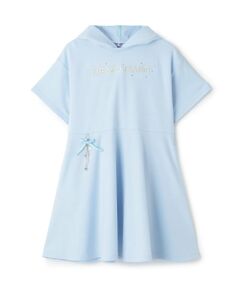 mezzo piano / メゾピアノ ミニ丈・ひざ丈ワンピース | チャームつき　どうぶつ耳　半袖パーカワンピース