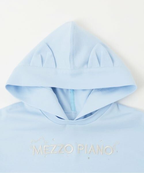 mezzo piano / メゾピアノ ミニ丈・ひざ丈ワンピース | チャームつき どうぶつ耳 半袖パーカワンピース | 詳細2