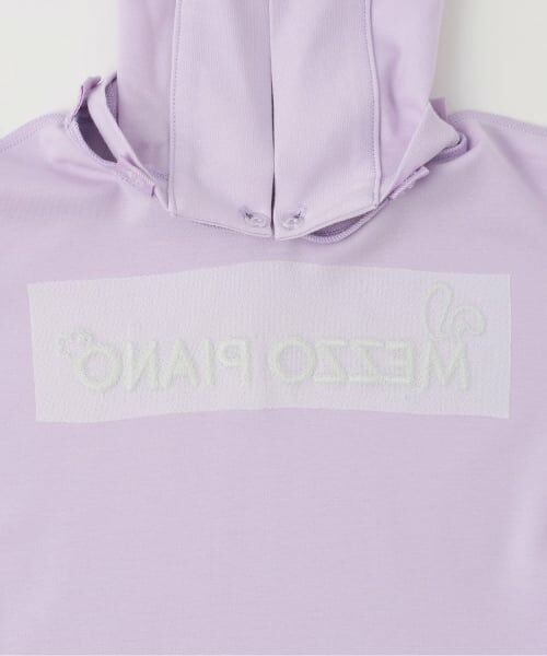 mezzo piano / メゾピアノ ミニ丈・ひざ丈ワンピース | チャームつき どうぶつ耳 半袖パーカワンピース | 詳細6