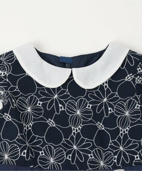 mezzo piano / メゾピアノ ミニ丈・ひざ丈ワンピース | フラワー刺しゅう　衿つきワンピース | 詳細2