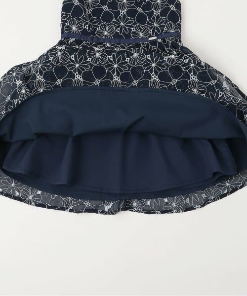 mezzo piano / メゾピアノ ミニ丈・ひざ丈ワンピース | フラワー刺しゅう　衿つきワンピース | 詳細7