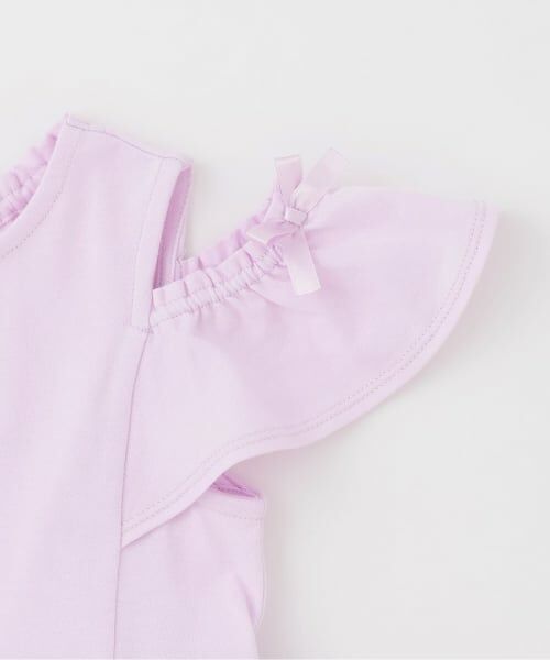 mezzo piano / メゾピアノ ミニ丈・ひざ丈ワンピース | バレエ総柄　チュールドッキングワンピース | 詳細5