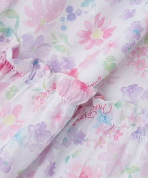 mezzo piano / メゾピアノ ミニ丈・ひざ丈ワンピース | 水彩花柄ワンピース | 詳細7