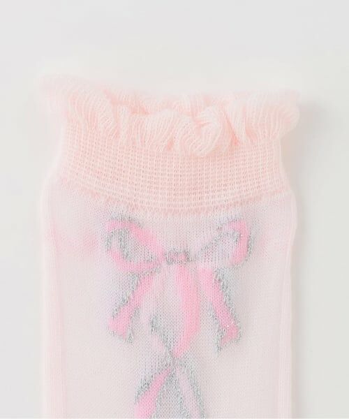 mezzo piano / メゾピアノ ソックス | レースアップリボン　透かし柄ソックス | 詳細1