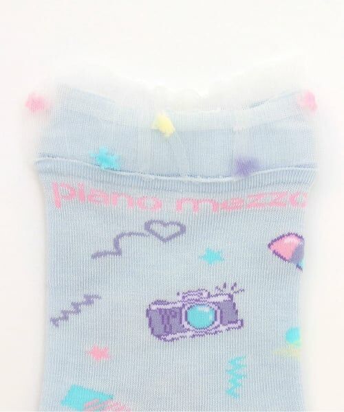 mezzo piano / メゾピアノ ソックス | ファンシーポップ柄　クルーソックス【日本製】 | 詳細1