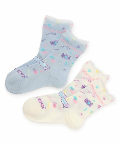 mezzo piano / メゾピアノ ソックス | ファンシーポップ柄　クルーソックス【日本製】 | 詳細3