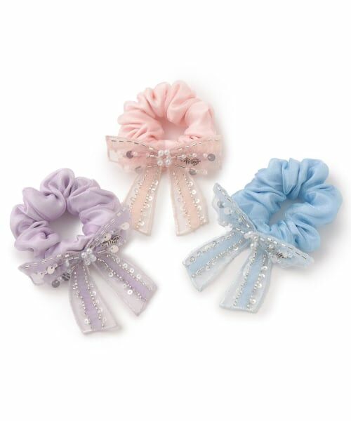 mezzo piano / メゾピアノ ヘアゴム・シュシュ | キラキラリボン　シュシュ【日本製】 | 詳細3