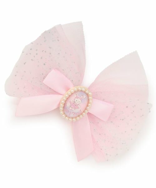 mezzo piano / メゾピアノ ヘアピン | うさぎバレエ　リボンヘアクリップ（ライト ピンク）
