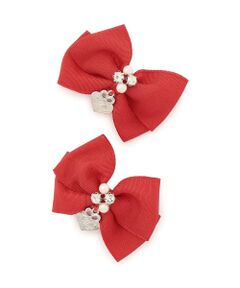 ミニリボン　ヘアクリップ2個セット