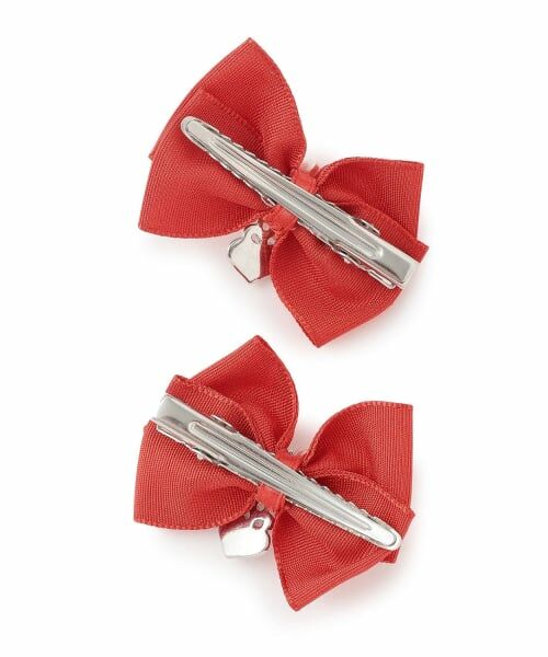 mezzo piano / メゾピアノ ヘアピン | ミニリボン　ヘアクリップ2個セット | 詳細1