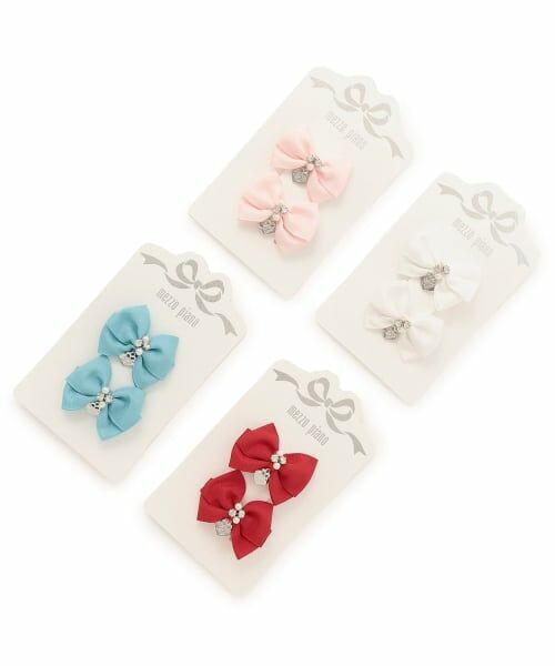 mezzo piano / メゾピアノ ヘアピン | ミニリボン　ヘアクリップ2個セット | 詳細3