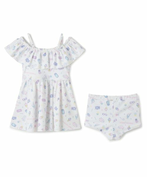 mezzo piano / メゾピアノ 水着・スイムグッズ | ファンシーポップ柄　セパレートワンピース水着 | 詳細1