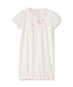 mezzo piano / メゾピアノ ロンパース | ウサギマスコット付　半袖2wayオール