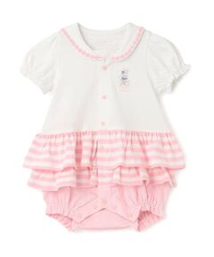 mezzo piano / メゾピアノ ロンパース | セーラーカラー　スカート半袖ロンパース