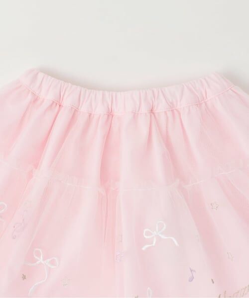 mezzo piano / メゾピアノ ミニ・ひざ丈スカート | 音符刺しゅう　チュールスカート | 詳細2