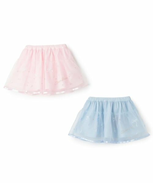 mezzo piano / メゾピアノ ミニ・ひざ丈スカート | 音符刺しゅう　チュールスカート | 詳細7