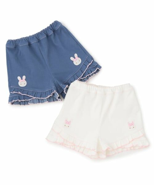 mezzo piano / メゾピアノ ショート・ハーフ・半端丈パンツ | うさぎ刺しゅう　ショートパンツ | 詳細9