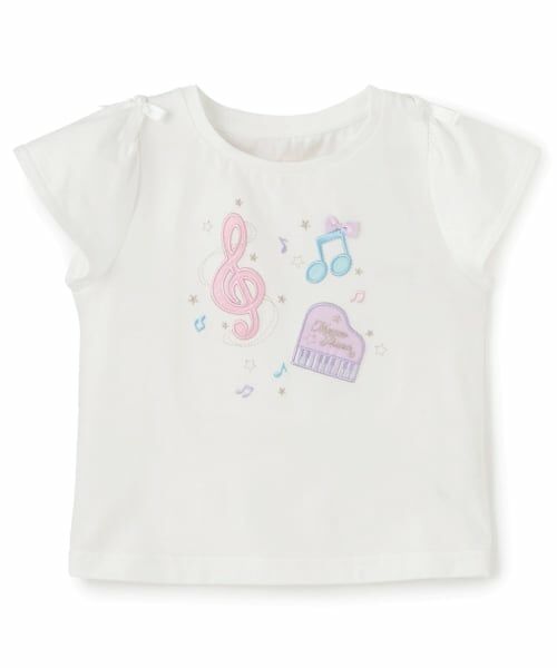 mezzo piano / メゾピアノ Tシャツ | 音符刺繍 半袖Tシャツ【接触冷感】 | 詳細12