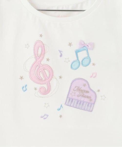 mezzo piano / メゾピアノ Tシャツ | 音符刺繍　半袖Tシャツ | 詳細4