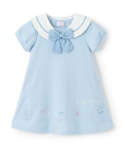 mezzo piano / メゾピアノ ミニ丈・ひざ丈ワンピース | 音符刺しゅう　セーラー衿つき　ワンピース