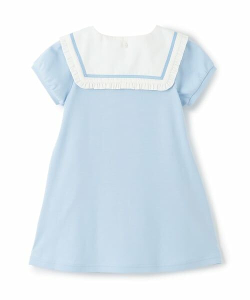 mezzo piano / メゾピアノ ミニ丈・ひざ丈ワンピース | 音符刺しゅう セーラー衿つき ワンピース | 詳細1