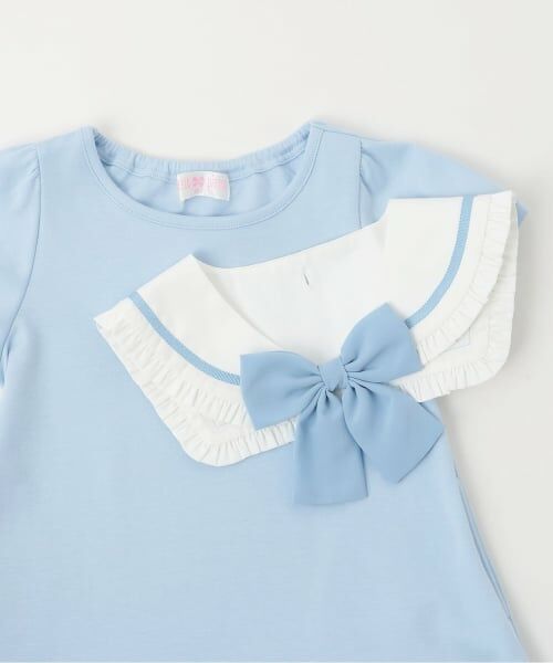 mezzo piano / メゾピアノ ミニ丈・ひざ丈ワンピース | 音符刺しゅう セーラー衿つき ワンピース | 詳細3