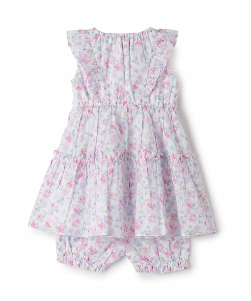 mezzo piano / メゾピアノ ベビー・キッズウエア | 水彩花柄ワンピース＆ブルマセット | 詳細1
