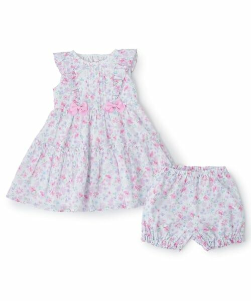 mezzo piano / メゾピアノ ベビー・キッズウエア | 水彩花柄ワンピース＆ブルマセット | 詳細2