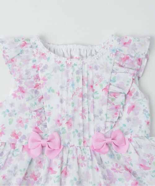 mezzo piano / メゾピアノ ベビー・キッズウエア | 水彩花柄ワンピース＆ブルマセット | 詳細3