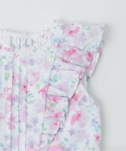 mezzo piano / メゾピアノ ベビー・キッズウエア | 水彩花柄ワンピース＆ブルマセット | 詳細4