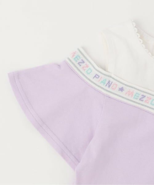 mezzo piano / メゾピアノ ミニ丈・ひざ丈ワンピース | 【人気商品再入荷】【直営店で取り扱い無し】ロゴライン　カットワンピース | 詳細3