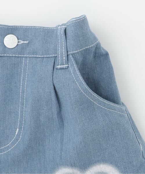 mezzo piano / メゾピアノ ショート・ハーフ・半端丈パンツ | 【人気商品再入荷】【直営店で取り扱い無し】ハートペイントデニム　ショートパンツ | 詳細4