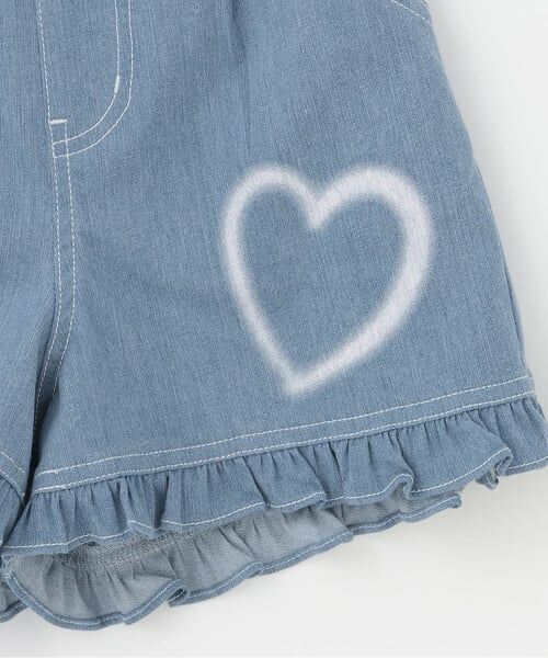 mezzo piano / メゾピアノ ショート・ハーフ・半端丈パンツ | 【人気商品再入荷】【直営店で取り扱い無し】ハートペイントデニム　ショートパンツ | 詳細5